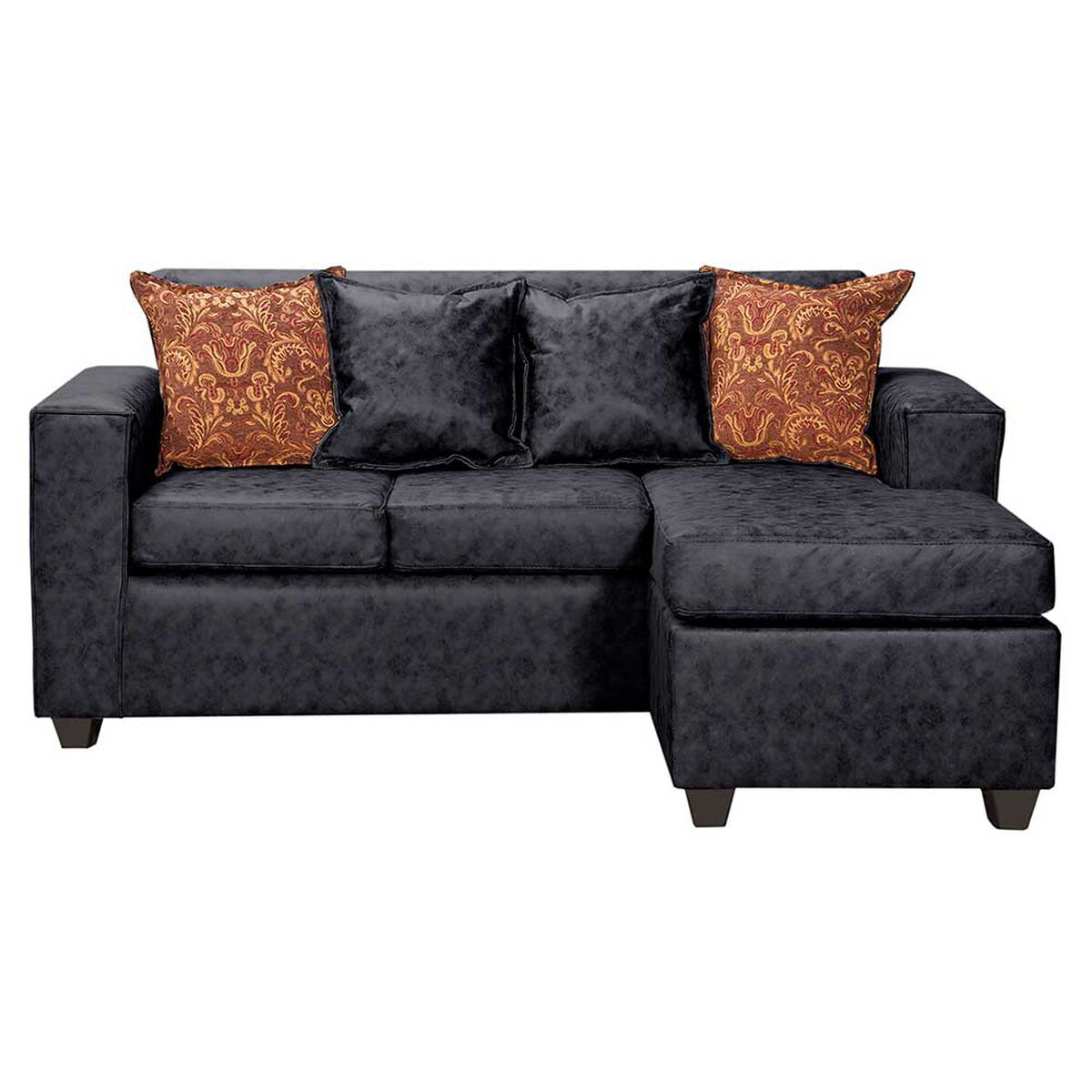 Sof&aacute; Seccional Black Factory Ezeiza 3 Cuerpos Negro