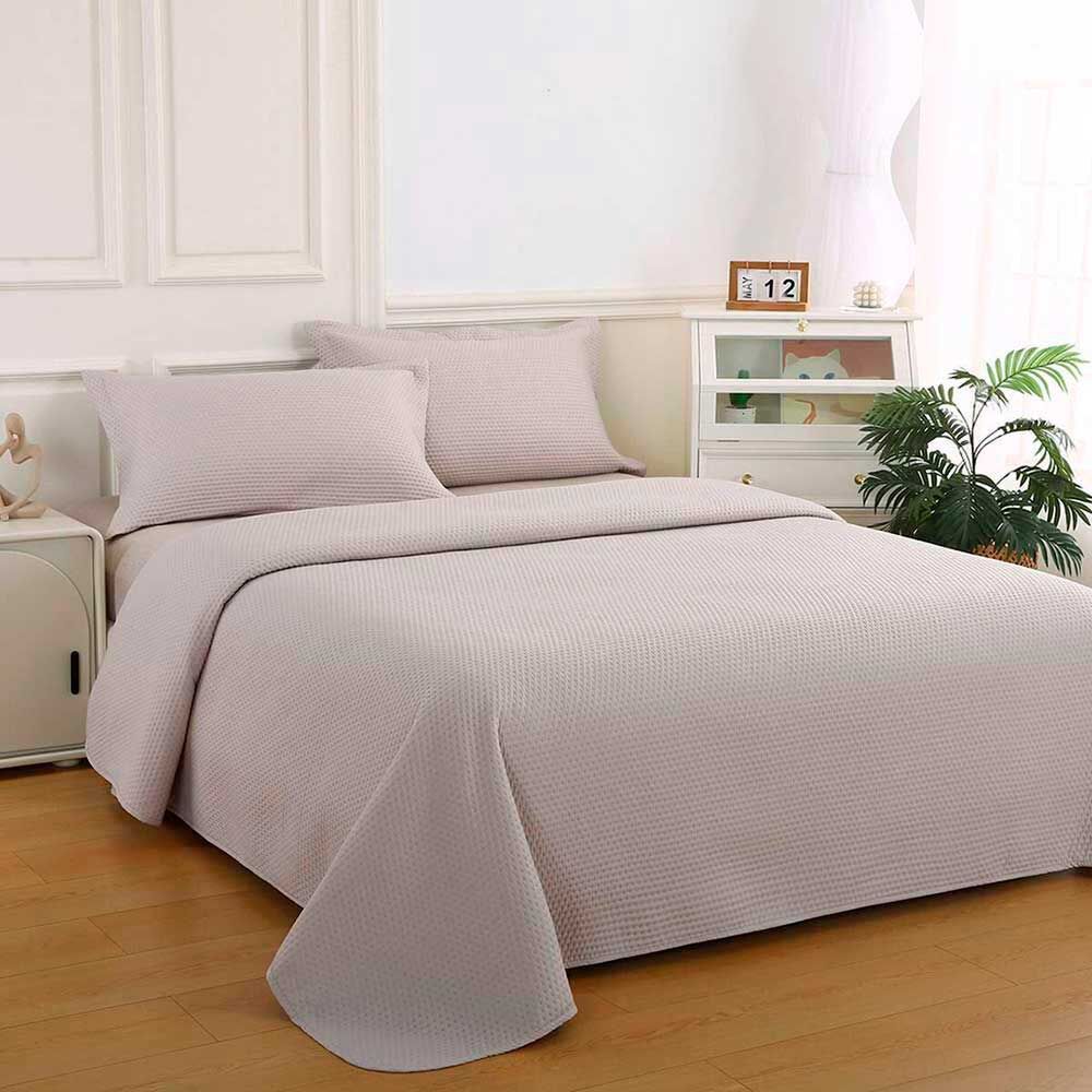 Quilt Liso Illusions King Atenas Beige
