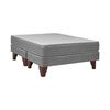 Combo Cama Europea Celta Base Dividida 2 Plazas New Atlantis + Respaldo + 2 Veladores Casanova + Set Textiles + Pack 2 Almohadas Celta