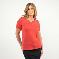 Polera Manga Corta Mujer Portman Club Coral, Mostaza, Negro, Oliva, Rosado