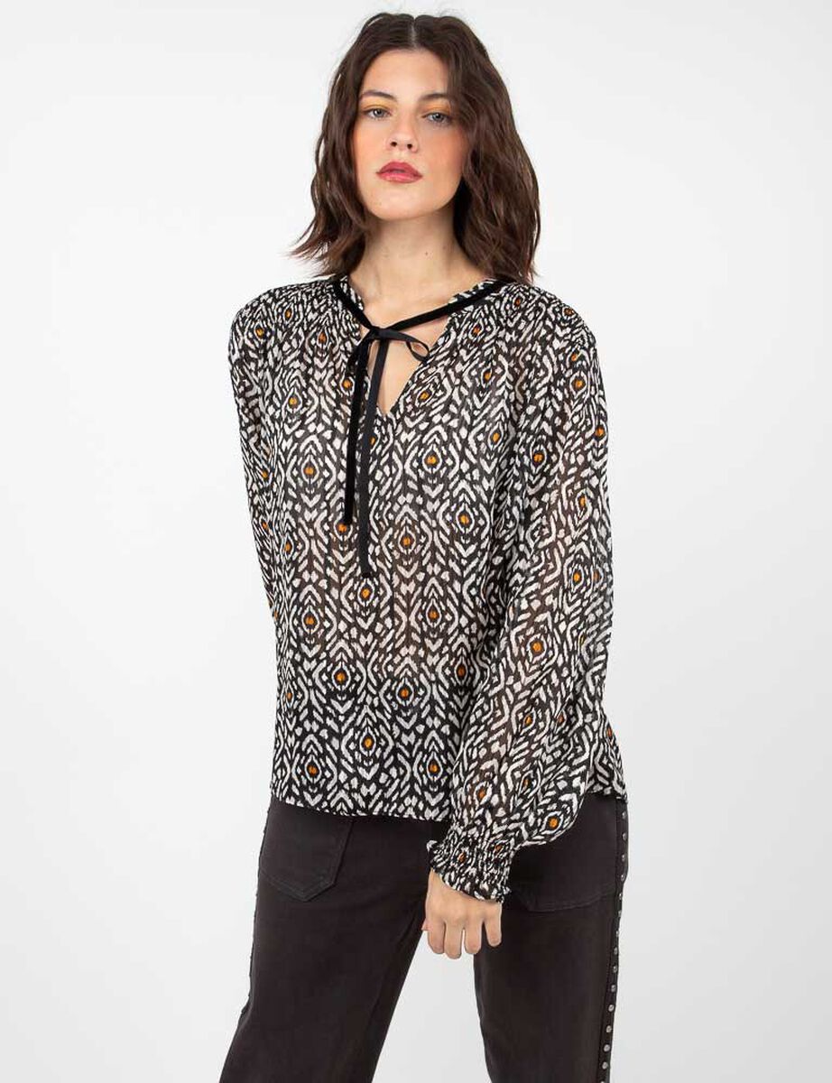 Blusa Estampada Manga Larga Mujer Alma