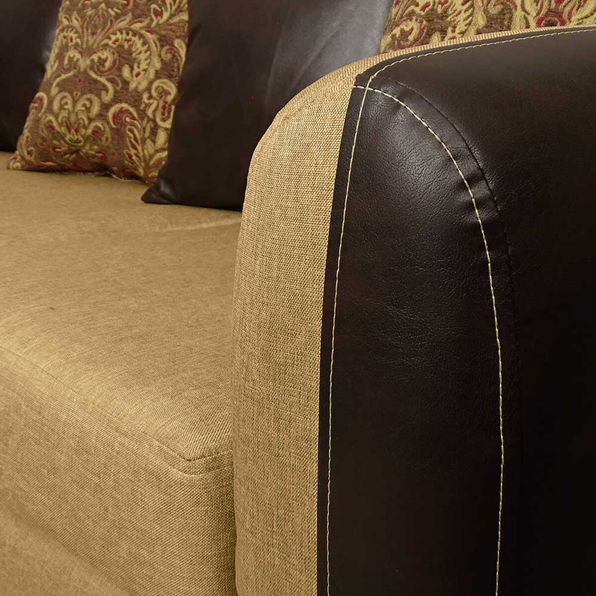 Sofá Seccional Elegant Detail Izquierdo Oklahoma 5 Cuerpos Beige