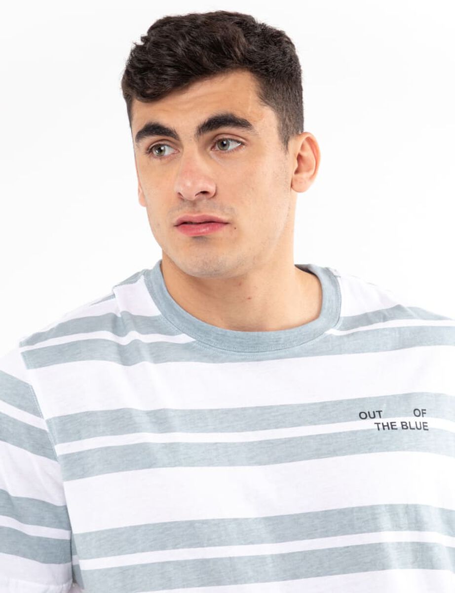 Polera Algod&oacute;n Rayas Manga Corta Hombre Icono