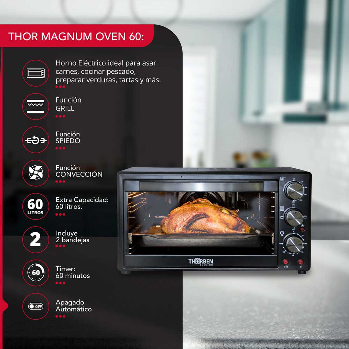 Horno Eléctrico Thorben Thor Magnum Oven 60