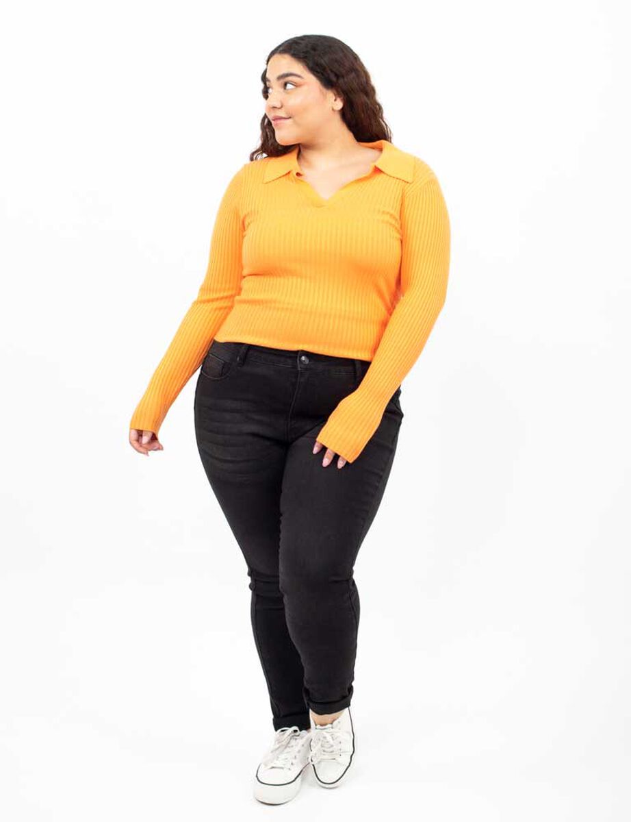 Polera Lisa Manga Larga Mujer Icono