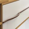 Panel TV Home Mobili Silver Hasta 60" Blanco Off Café