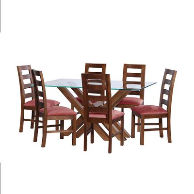 Imagen 1 del producto Juego de Comedor Latam Home Merida 6 Sillas Palo Rosa