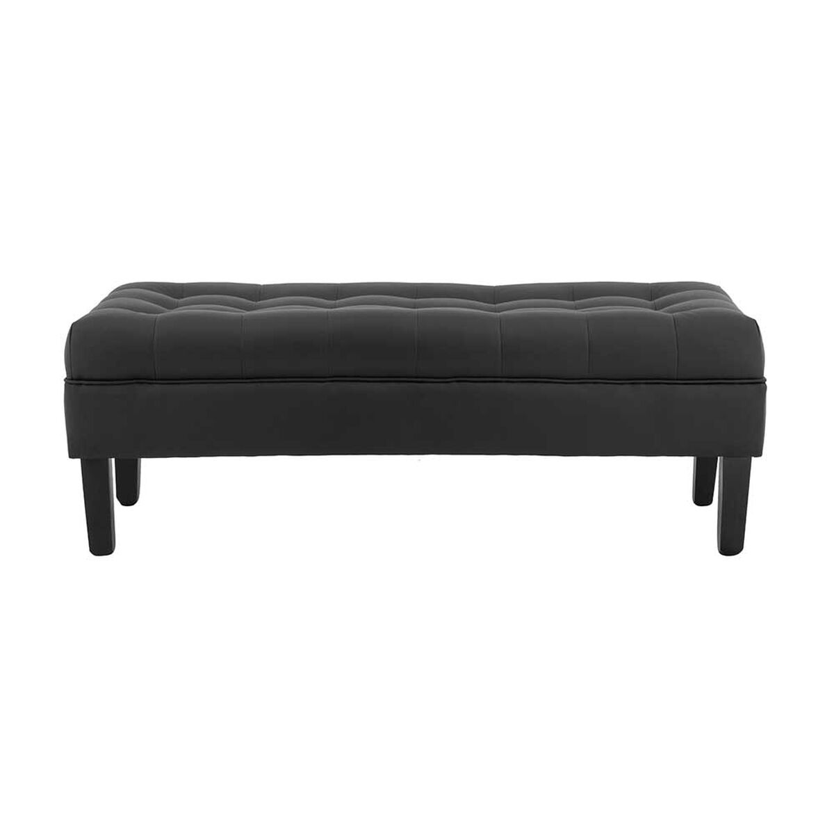 Banqueta Bodevir Wood Capitone 2 Cuerpos Negro