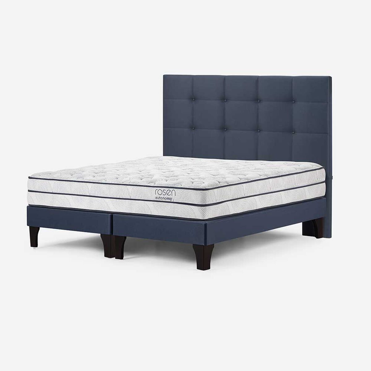 Cama Europea Rosen Base Dividida 2 Plazas Autonomy Sky + Respaldo