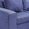 Juego de Living Innovamuebles Kahlo Sofá 3 Cuerpos + Dos Pouf 1 Cuerpo Azul