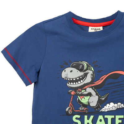 Imagen 2 del producto Conjunto Pijama de Algodón Niño Chess Azul, Menta