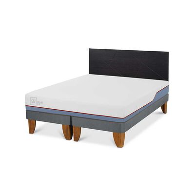 Imagen 2 del producto Cama Europea CIC Base Dividida 2 Plazas Excellence Plus + Respaldo Villarrica Negro