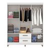 Cl&oacute;set Vekkahome Coimbra 6 Puertas 2 Cajones Blanco