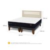 Cama Europea CIC Base Dividida 2 Plazas Premium + Respaldo Munich Alpino