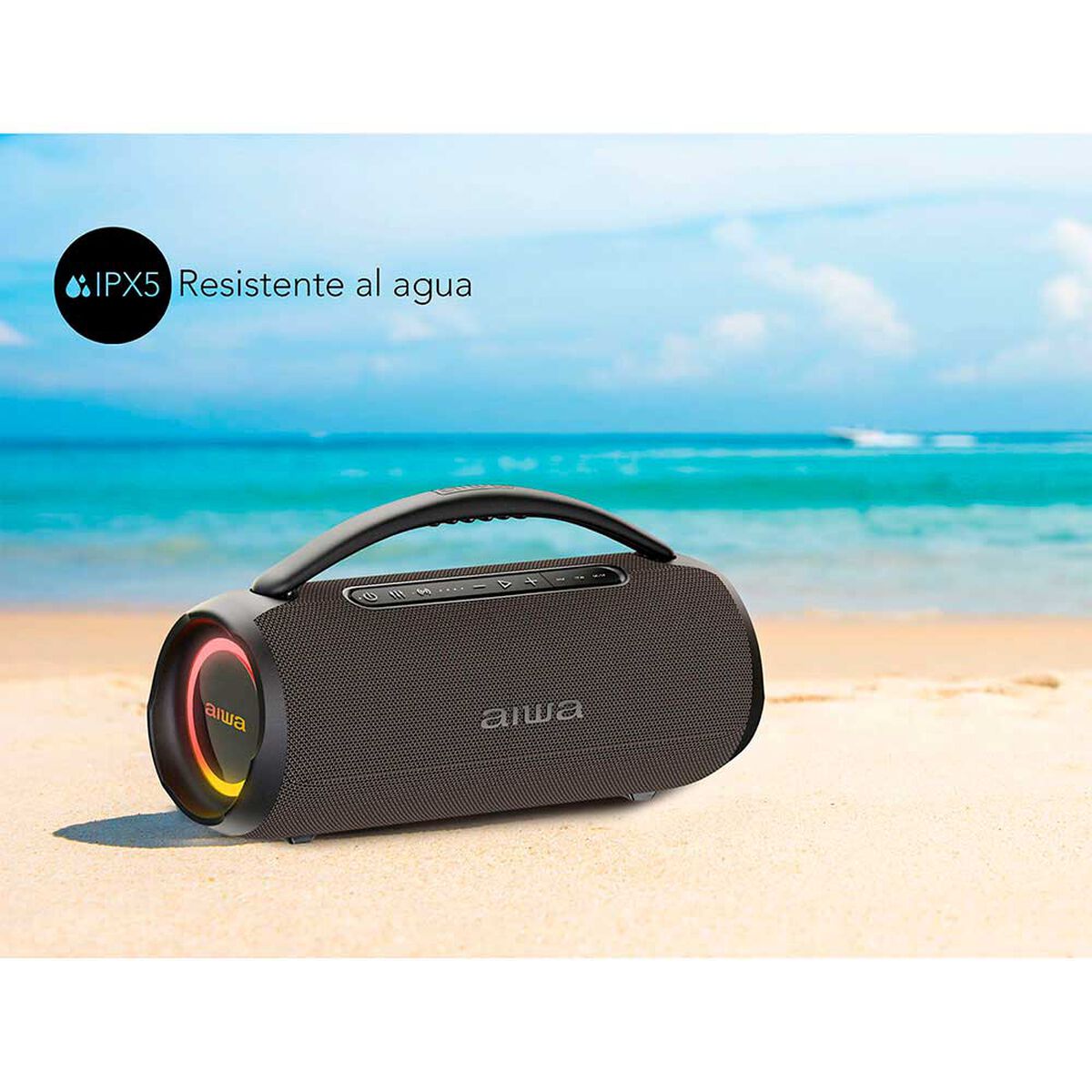 Parlante Port&aacute;til Aiwa AW-Q680 30W Bluetooth Negro