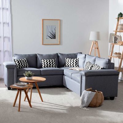 Imagen 1 del producto Sofá Seccional Mons Sicilia 5 Cuerpos Gris