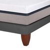 Cama Europea CIC Base Dividida 2 Plazas Balance + 2 Veladores New Dublin Chocolate