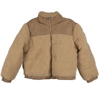 Polerón Sherpa Niña Chess Beige