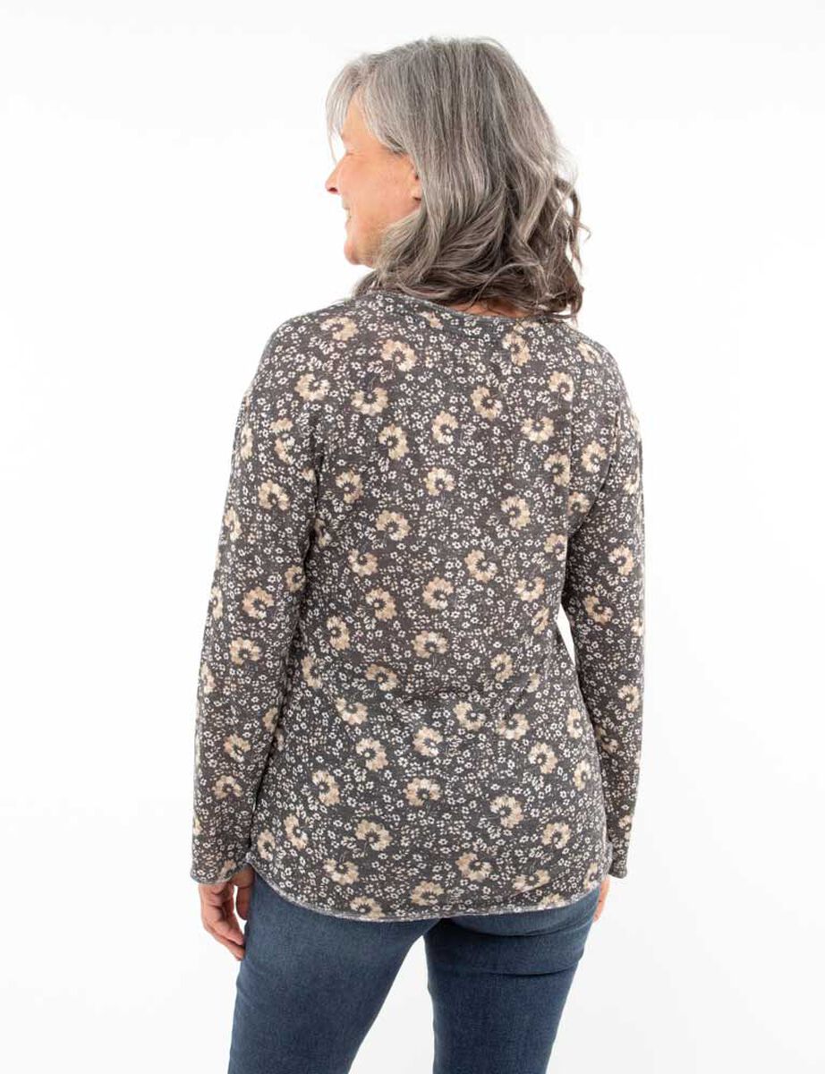 Sweater Estampado Cuello V Mujer Portman Club