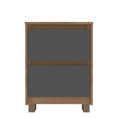 Imagen 2 del producto Velador Vekkahome Coimbra 2 Cajones Grafito