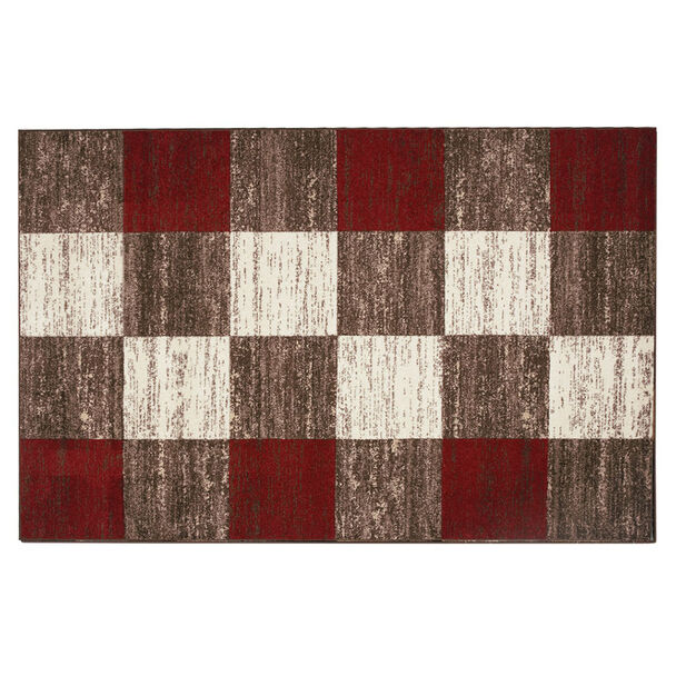 Alfombra Frize Carved D4 80X120 Cm Rojo