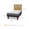 Cama Europea CIC 1,5 Plazas Anatomic + Respaldo Torino Mostaza