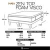 Cama Europea Latam Home Base Dividida 2 Plazas Zen Top Foam Visco Velvet Turquesa