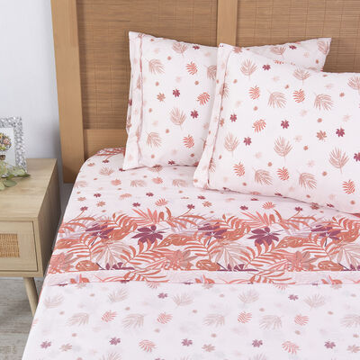 Juego de Sábanas Plumetti King Estampada Ginko