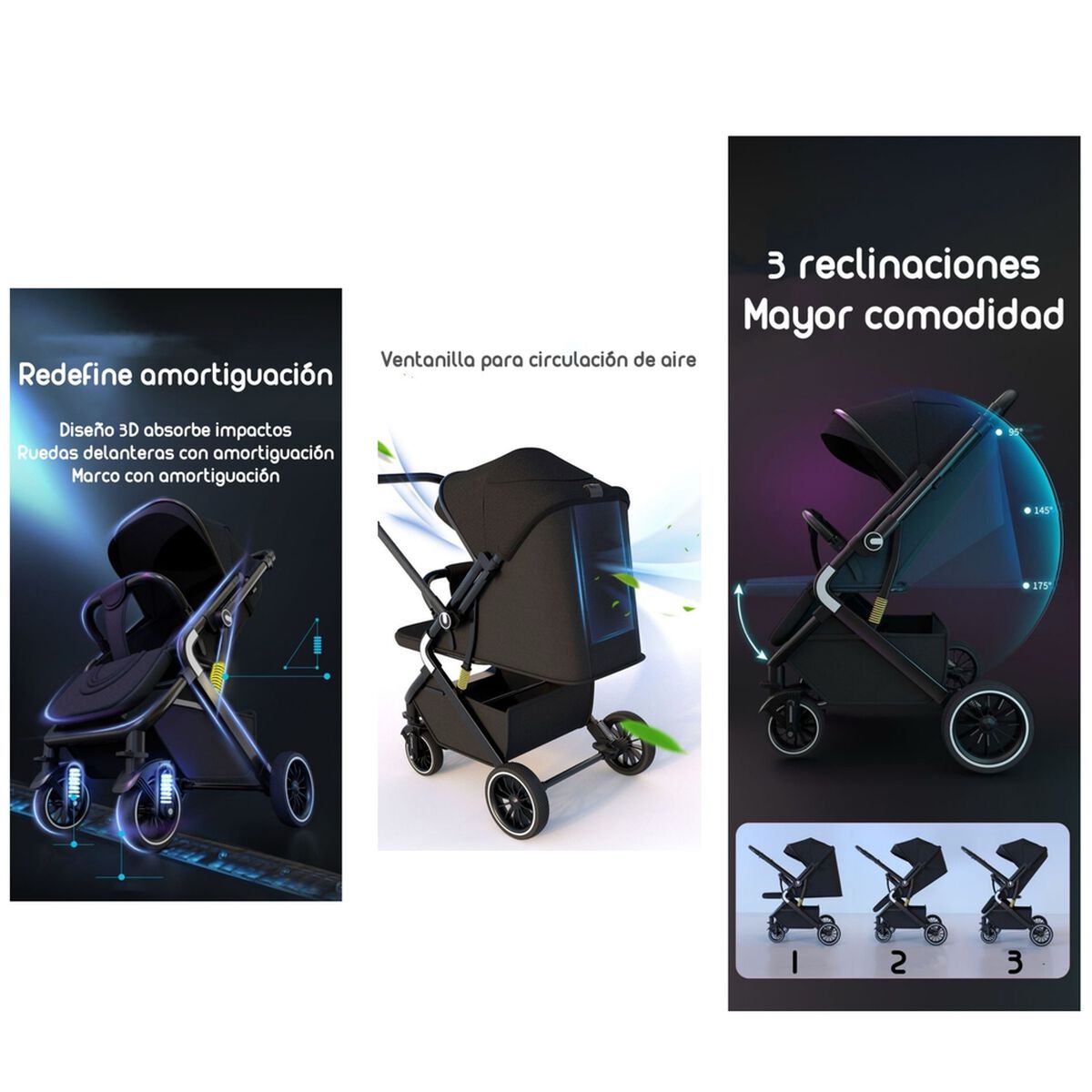 Coche de Paseo Reversible Premium Lubabycas Universo