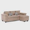 Sof&aacute; Mons Sicilia 3 Cuerpos + Pouf 1 Cuerpo Beige
