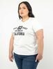Polera Con Estampado Manga Corta Mujer Extralindas
