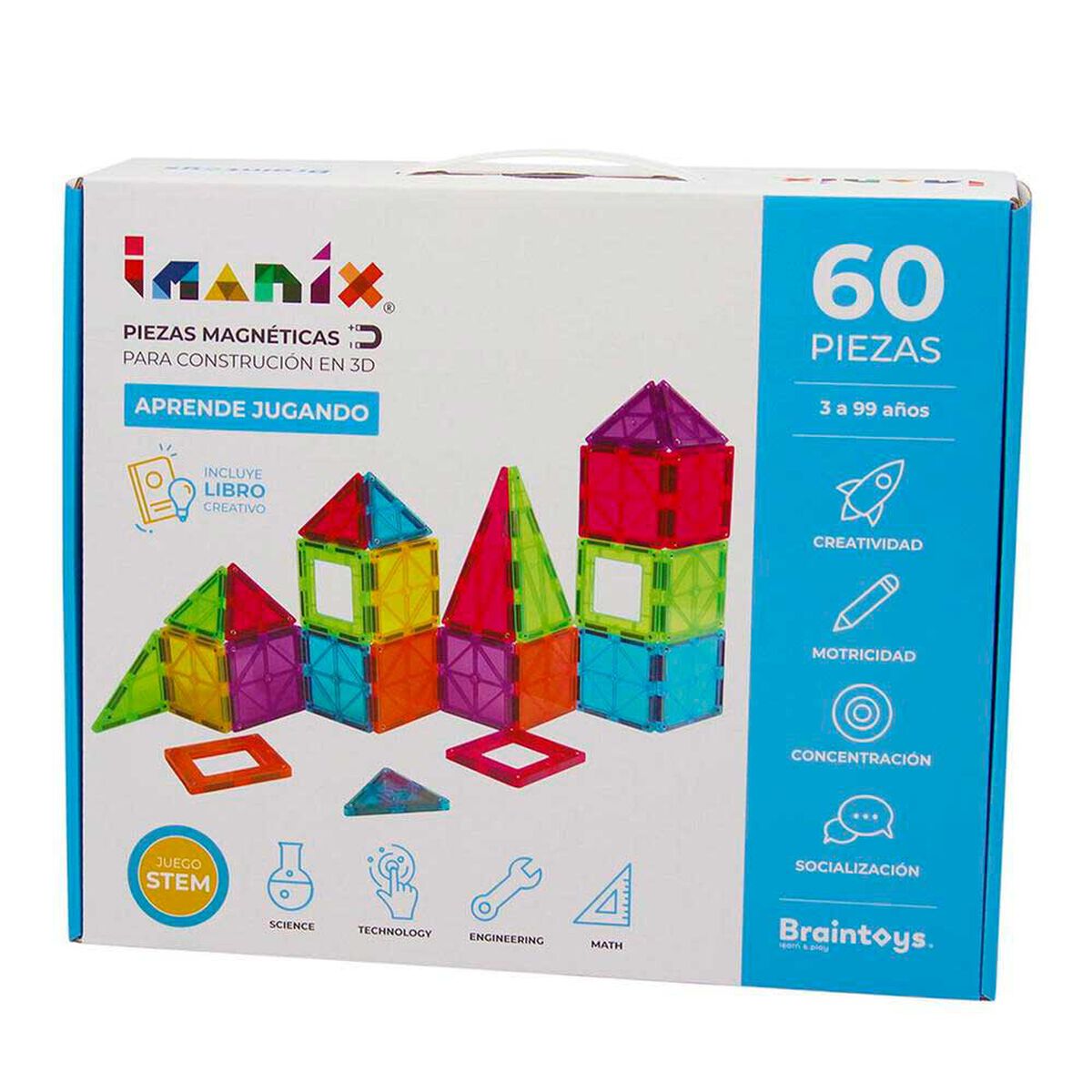 Juego 60 Piezas Magn&eacute;ticas Imanix