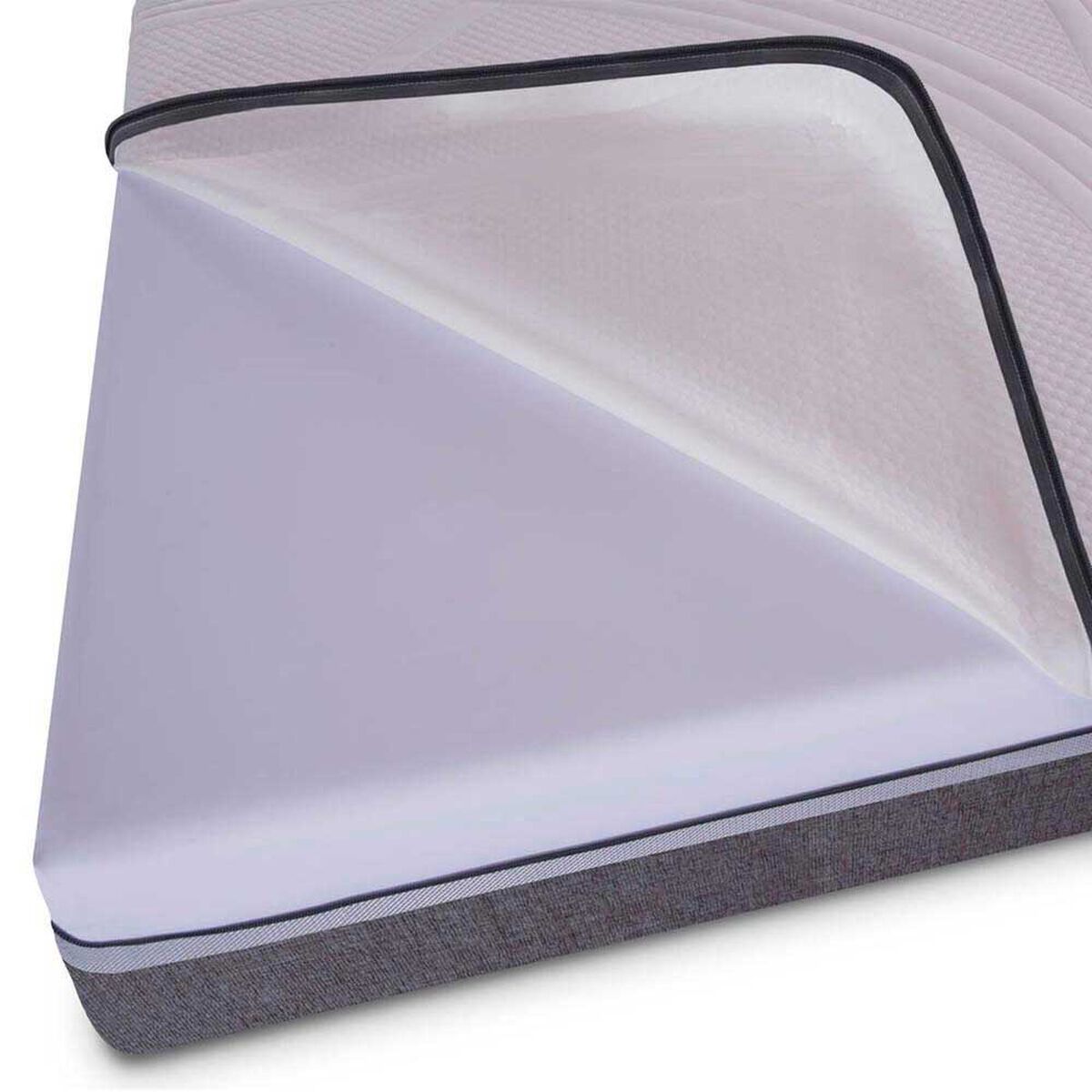 Cama Europea CIC 2 Plazas Ortopedic Advance + Respaldo + 2 Veladores Milan + 2 Almohadas + Plum&oacute;n