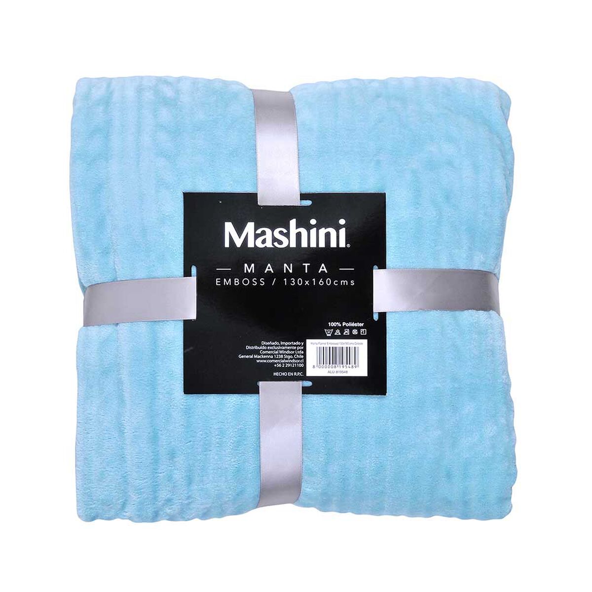 Mantas Poliéster Mashini Liso Celeste 130 x 160 cm