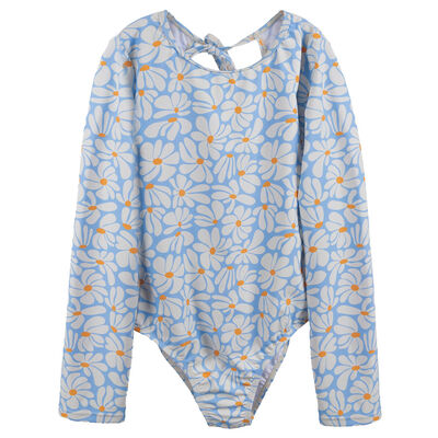 Imagen 1 del producto Traje de Baño Enterito Flores Niña Mila Azul