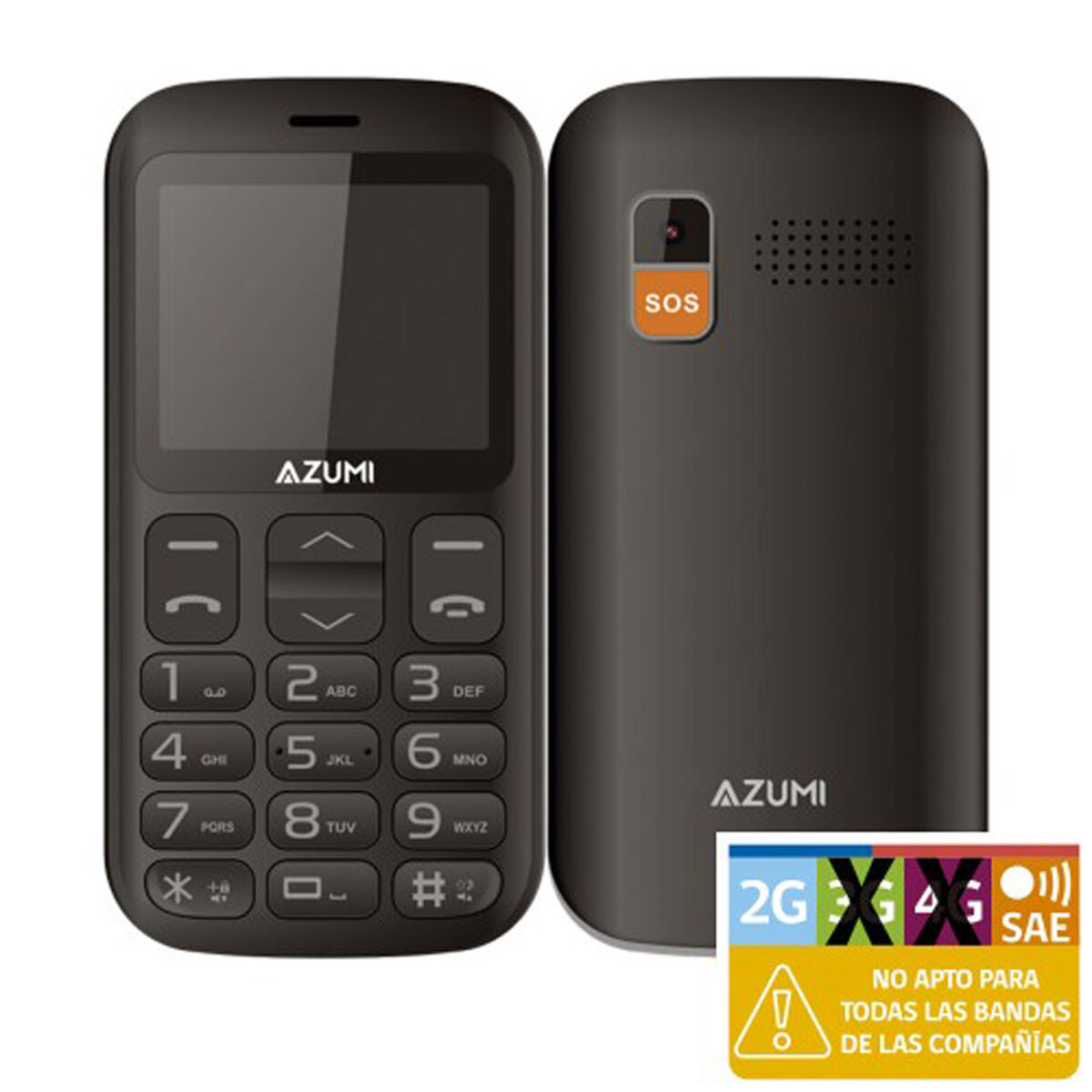 Celular Azumi SA2 1,77" Negro Claro
