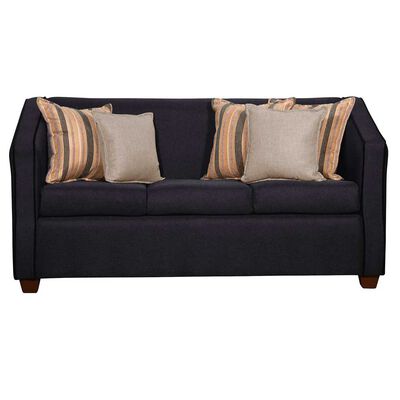 Imagen 2 del producto Juego de Living Ruzam Mobel Victorius Sofá 3 Cuerpos + Dos Sillones 1 Cuerpo Lino Negro