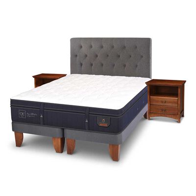Imagen 2 del producto Cama Europea CIC Base Dividida 2 Plazas Súper Premium + Respaldo + Veladores