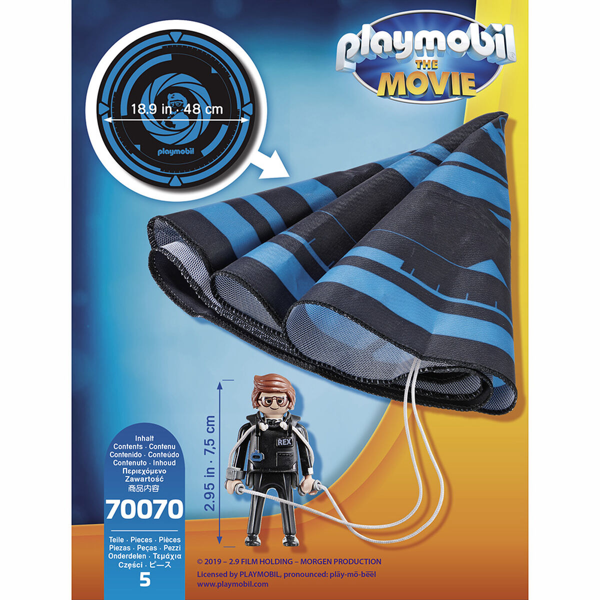 Set Rex Dasher con Paracaídas de Playmobil Movie