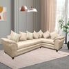 Sofá Seccional Derecho Living Factory Capri 5 Cuerpos Beige