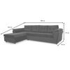 Sof&aacute; Seccional Muebles MPR Journey 3 Gris