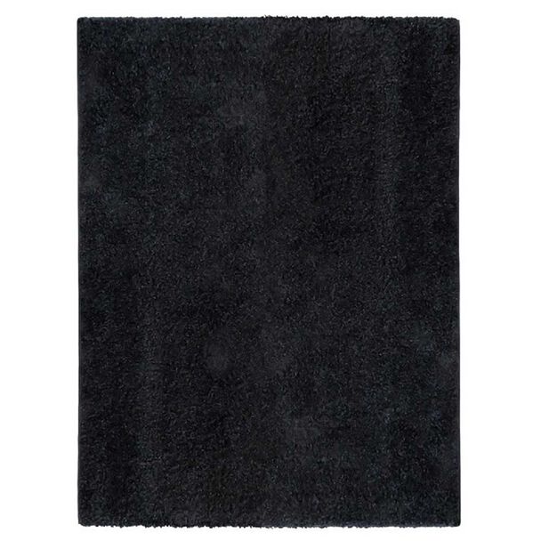 Alfombra Shaggy Idetex Lisa Negro 133 x 180 cm