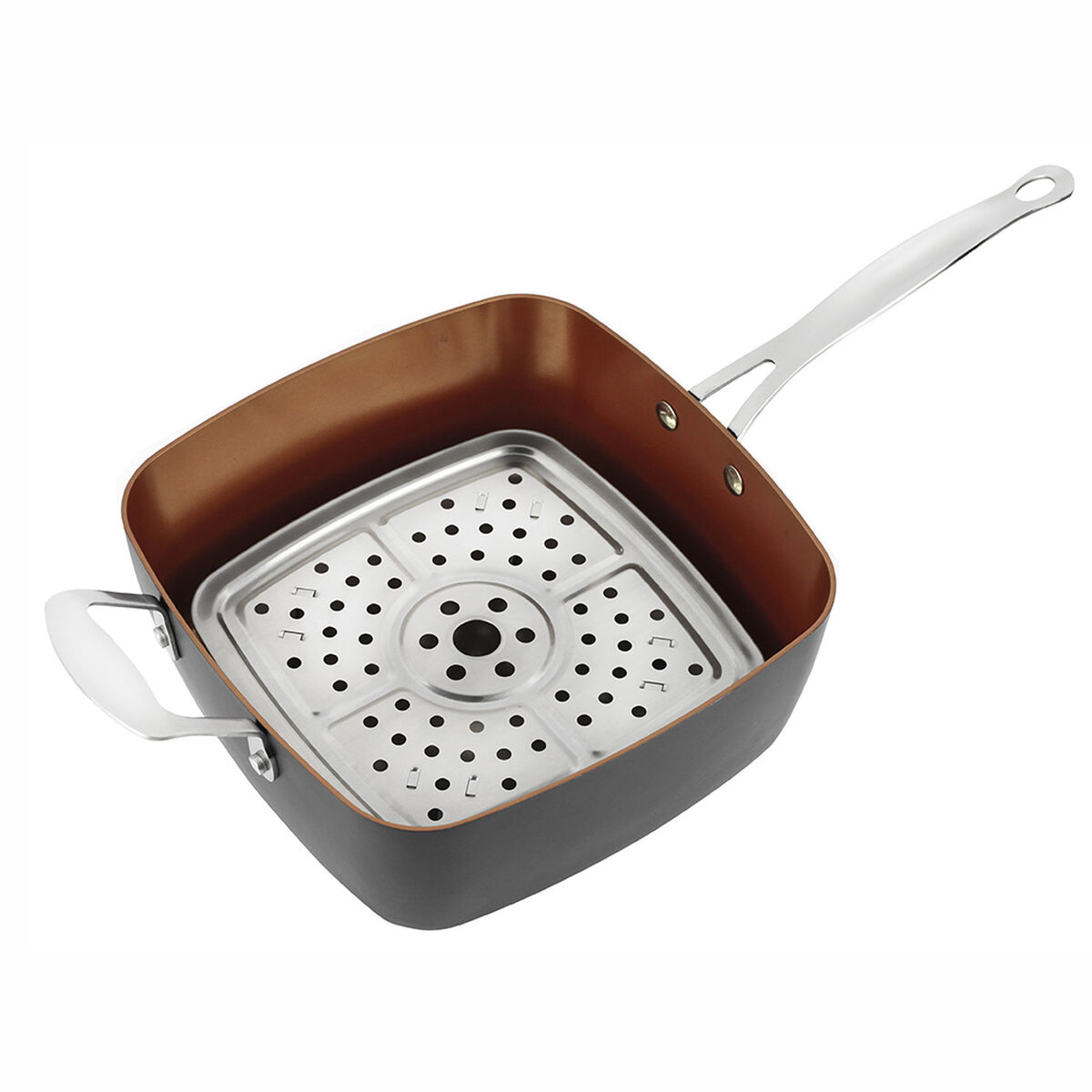 Sartén Olla Aluminio Multiuso Marmicoc Spring Negro 24 Cm