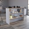 Barra Auxiliar TuHome Fendi 4 Puertas Blanco Castaño