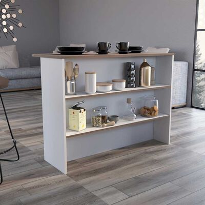 Imagen 2 del producto Barra Auxiliar TuHome Fendi 4 Puertas Blanco Castaño