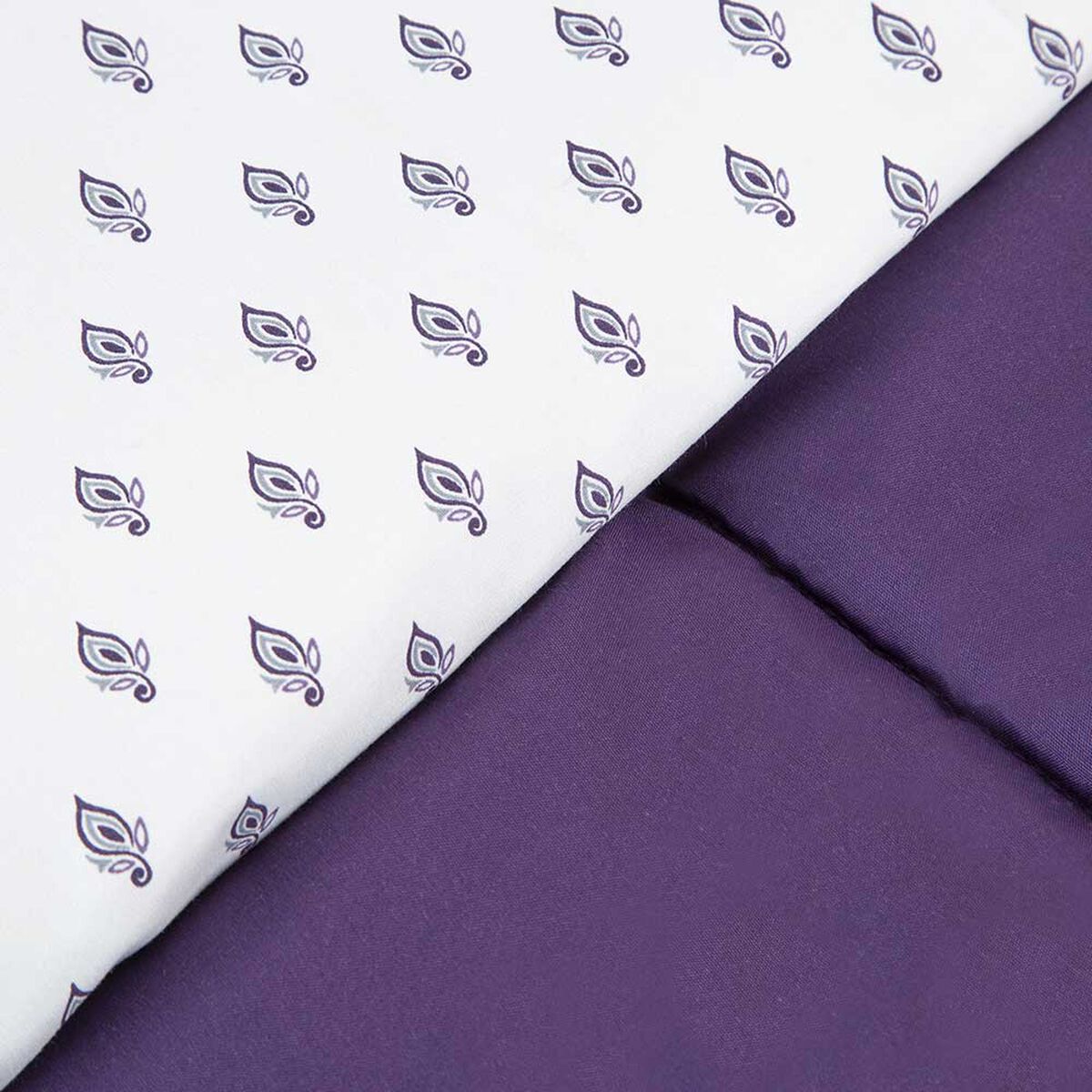 Set Plum&oacute;n Bicolor + Juego de S&aacute;banas Zibel 2 Plazas Mora Gris