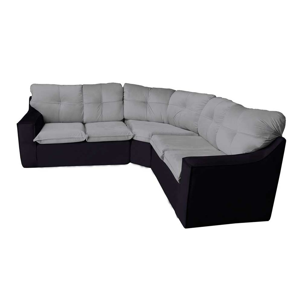 Sof&aacute; Secccional Muebles MYM Evelin 4 Cuerpos Gris Negro