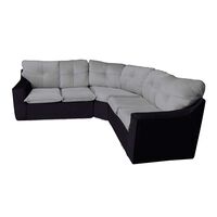 Sofá Secccional Muebles MYM Evelin 4 Cuerpos Gris Negro