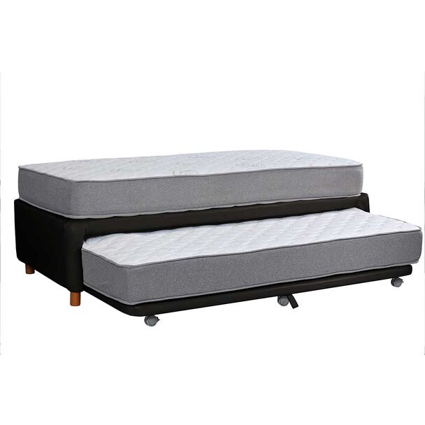Cama Nido Latam Home 1,5 Plazas Zen Best PU Negro