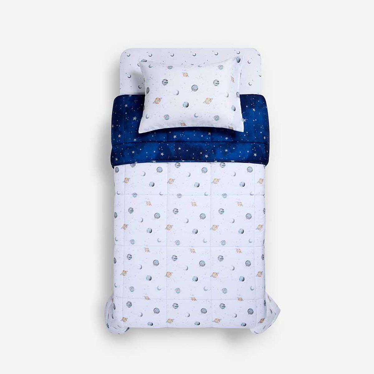 Plum&oacute;n Rosen 1,5 Plazas Kids Astro Azul/Dorado